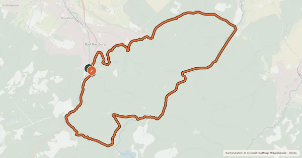 Kartenübersicht der Radroute H5 (Klippen-Trail)