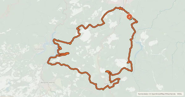 Kartenübersicht der Radroute H6 Torfhaus-Tour