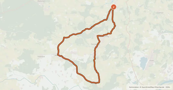 Kartenübersicht der Radroute Haager-Süd-Tour