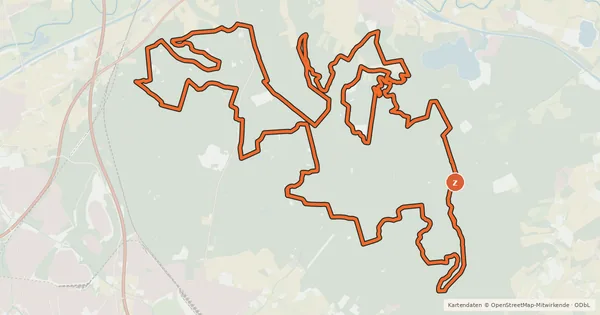 Kartenübersicht der Radroute Haard Rundkurs (Haard on Tour)