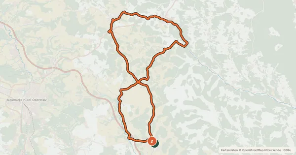 Kartenübersicht der Radroute Habsberg-Radweg