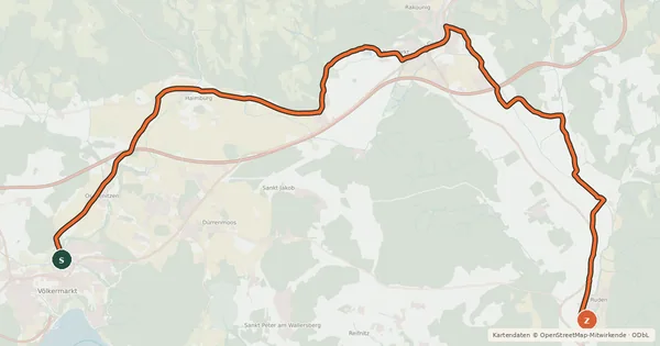 Kartenübersicht der Radroute Haimburger-Radweg R6B