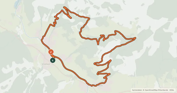 Kartenübersicht der Radroute Haldenrunde