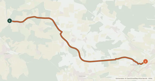 Kartenübersicht der Radroute Hallertauer Hopfentour Spange 3