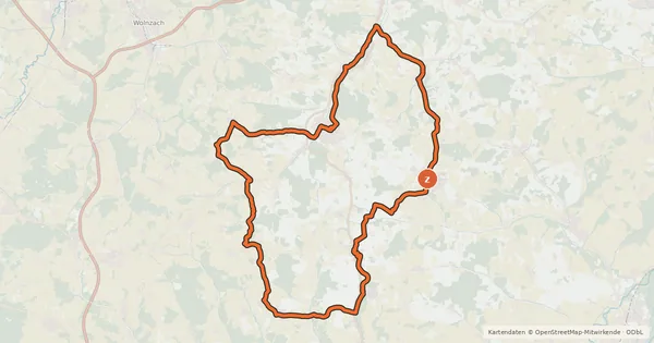 Kartenübersicht der Radroute Hallertautour