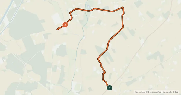Kartenübersicht der Radroute Halsband-Radweg