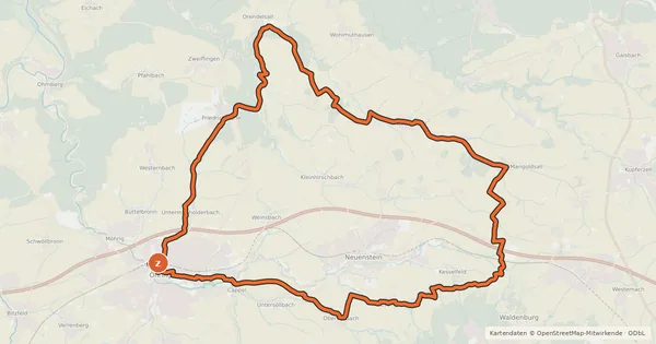 Kartenübersicht der Radroute Hamballe-Tour