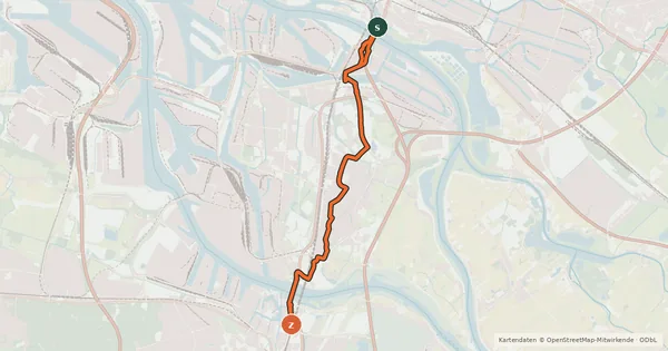 Kartenübersicht der Radroute Hamburg Veloroute 10