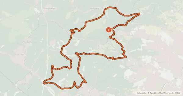 Kartenübersicht der Radroute Hameau-Strecke
