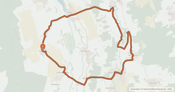 Kartenübersicht der Radroute Hammer, Heimat & Höselhurst