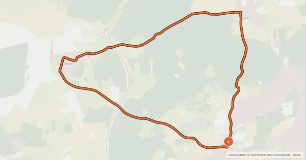 Kartenübersicht der Radroute Hanfeld - Söcking - Hadorf