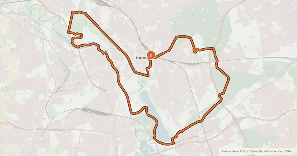 Kartenübersicht der Radroute Hannover-City-Sightseeing Radtour