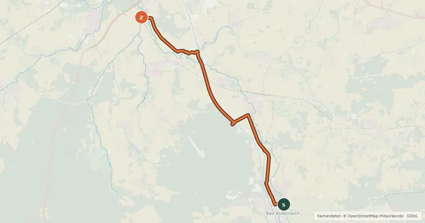 Kartenübersicht der Radroute Hanse-Wendland-Radweg