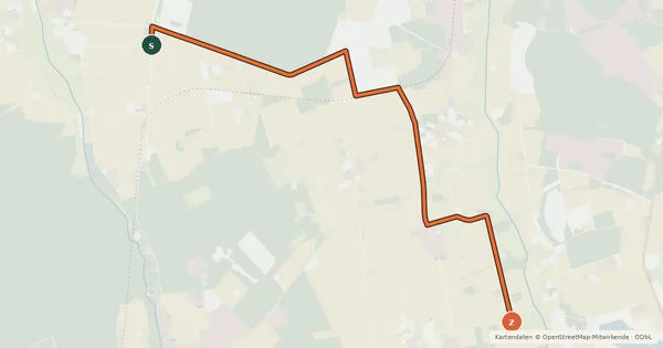 Kartenübersicht der Radroute Harpstedt (32) - Harpstedt (93)