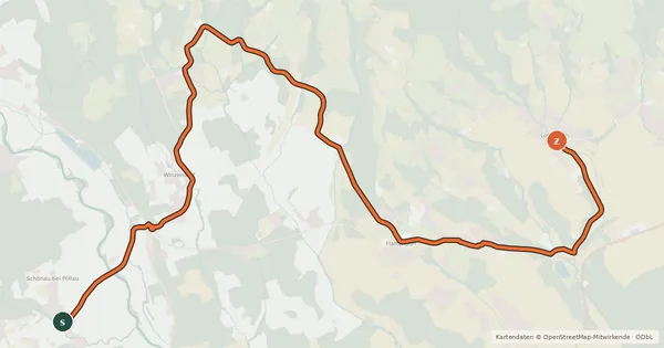 Kartenübersicht der Radroute Hartbergerlandtour
