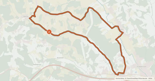 Kartenübersicht der Radroute Hartwaldtour