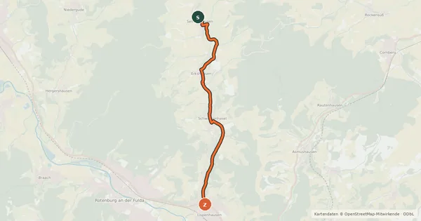 Kartenübersicht der Radroute Haselradweg