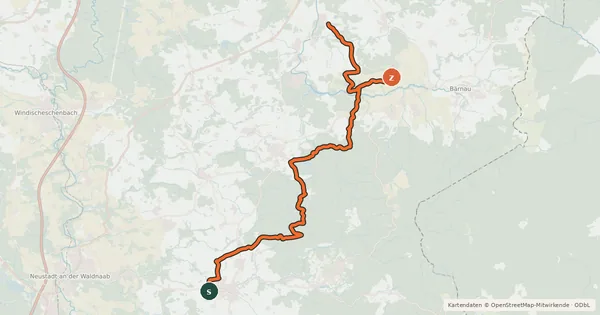 Kartenübersicht der Radroute Haselstein Radweg