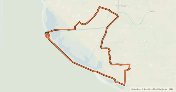 Kartenübersicht der Radroute Hauke-Haien-Route
