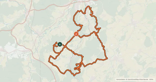 Kartenübersicht der Radroute Haunehöhen-Radweg