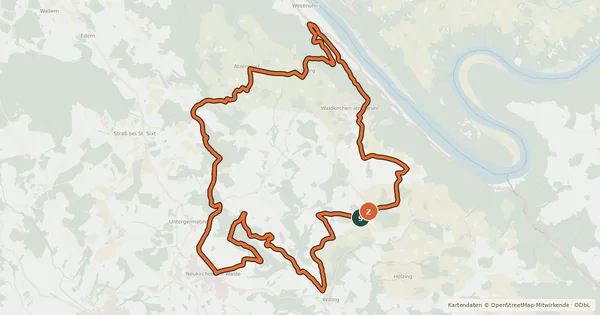 Kartenübersicht der Radroute HausruckNord Sport2000 Runde
