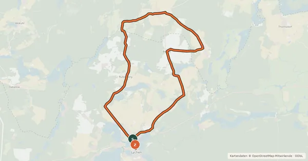 Kartenübersicht der Radroute Hecken-Rundweg
