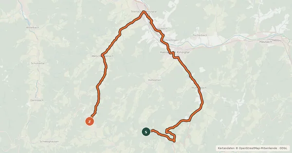 Kartenübersicht der Radroute HeidburgTour