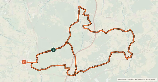 Kartenübersicht der Radroute Heide-Erlebnis Radweg