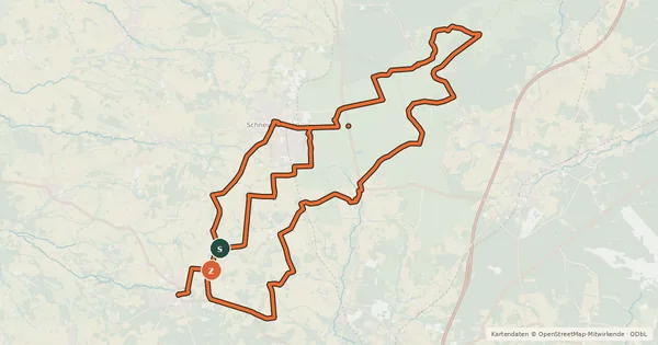 Kartenübersicht der Radroute Heide Region Radweg 11