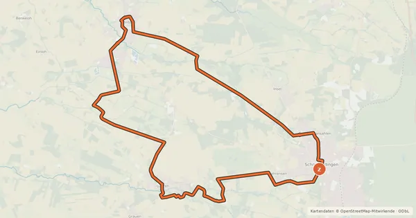 Kartenübersicht der Radroute Heide Region Radweg 13