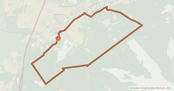 Kartenübersicht der Radroute Heide Region Radweg 23
