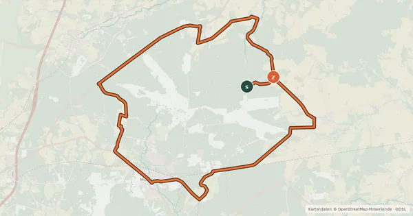 Kartenübersicht der Radroute Heide Region Radweg 24