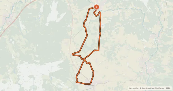 Kartenübersicht der Radroute Heide Region Radweg 30