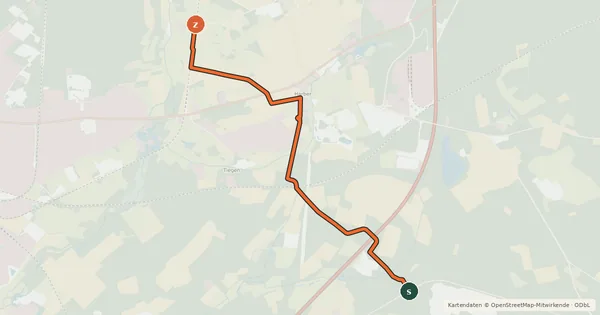 Kartenübersicht der Radroute Heide Region Radweg 3a