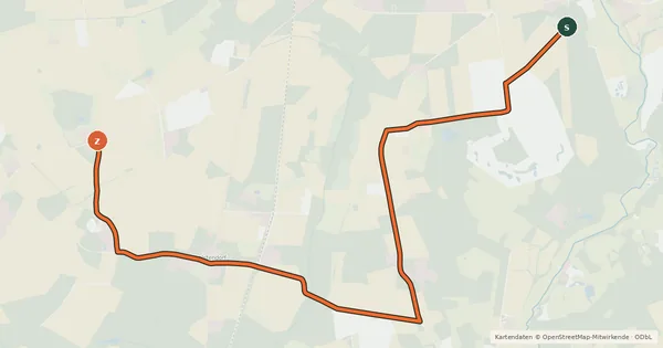 Kartenübersicht der Radroute Heide Region Radweg 4a