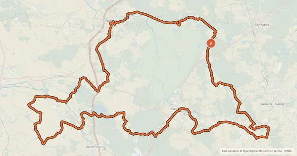 Kartenübersicht der Radroute Heidebogen-Rundweg