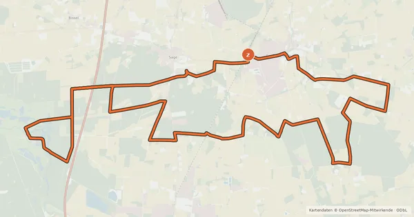 Kartenübersicht der Radroute Heidegrashüpfer Rad-Wander-Weg