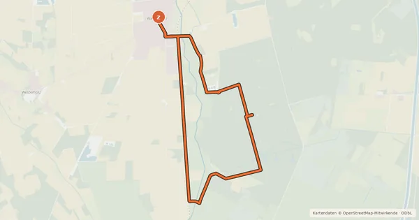 Kartenübersicht der Radroute Heidjerpfad Süd