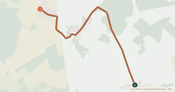 Kartenübersicht der Radroute Heiligengrabe (35) - Heiligengrabe (37)