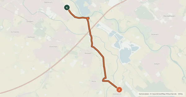 Kartenübersicht der Radroute Heinsberg (16) - Heinsberg (17)
