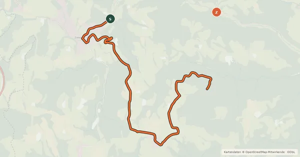 Kartenübersicht der Radroute Heissenberg-Strecke