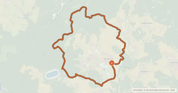 Kartenübersicht der Radroute Herrischried_ Aussichtsreiche Mountainbike-Rundtour