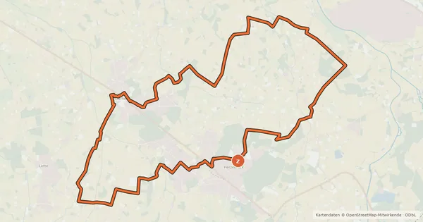 Kartenübersicht der Radroute Herzebrock Radroute R 19
