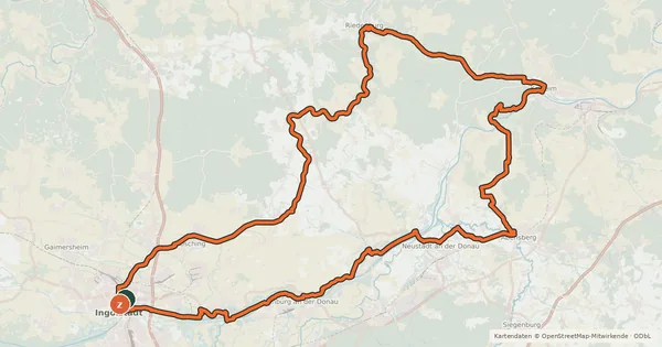 Kartenübersicht der Radroute Herzstück-Tour