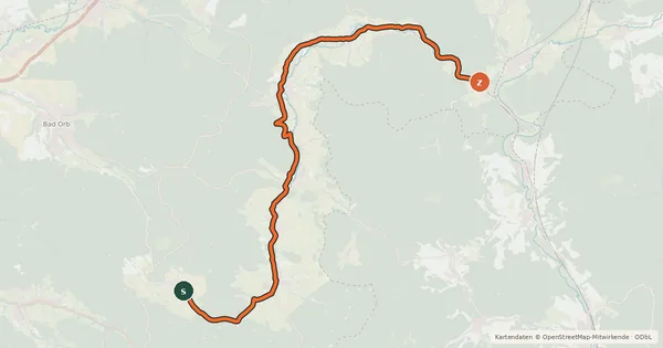 Kartenübersicht der Radroute Hessische Apfelwein- und Obstwiesenroute