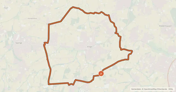 Kartenübersicht der Radroute Heuerlingsroute