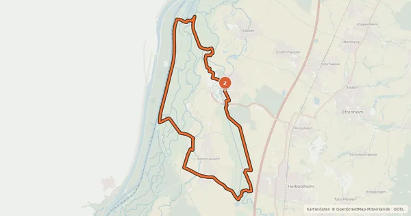 Kartenübersicht der Radroute Heuweg-Route