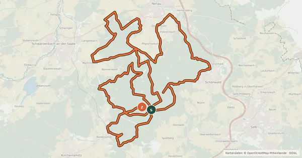 Kartenübersicht der Radroute Hexe