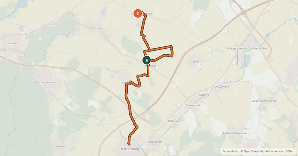 Kartenübersicht der Radroute Hexenhügel-Radwanderweg
