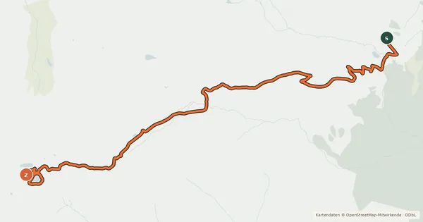 Kartenübersicht der Radroute Hexenseehütte-Tour